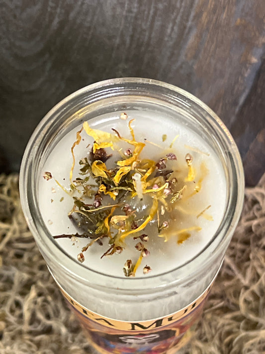 Santa Muerte (Rainbow) 7 Day Fixed Candle