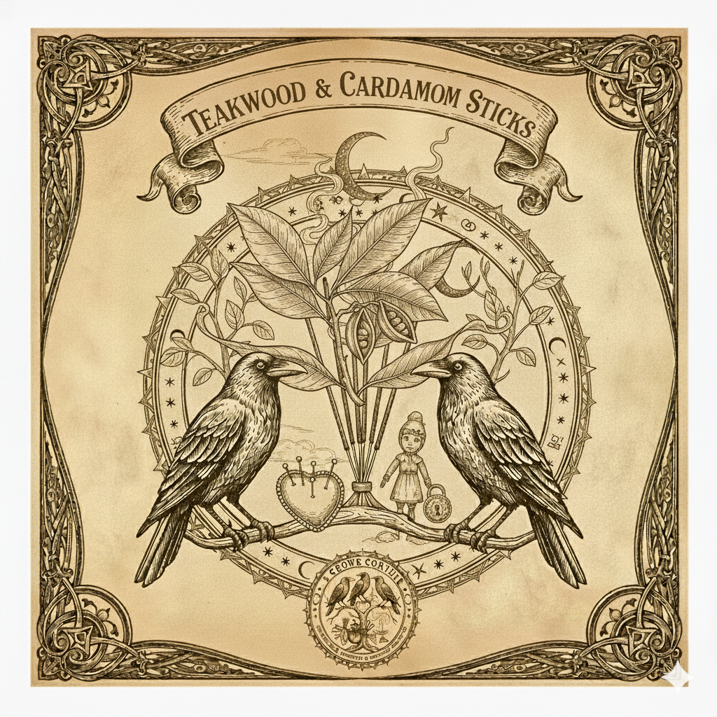 Incense Sticks - Teakwood & Cardamom (10 sticks)