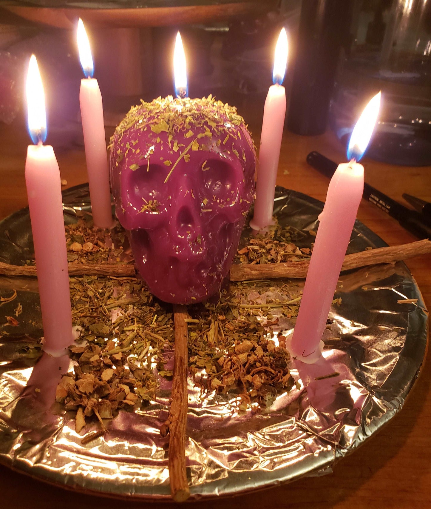 Domination Skull Candle Working