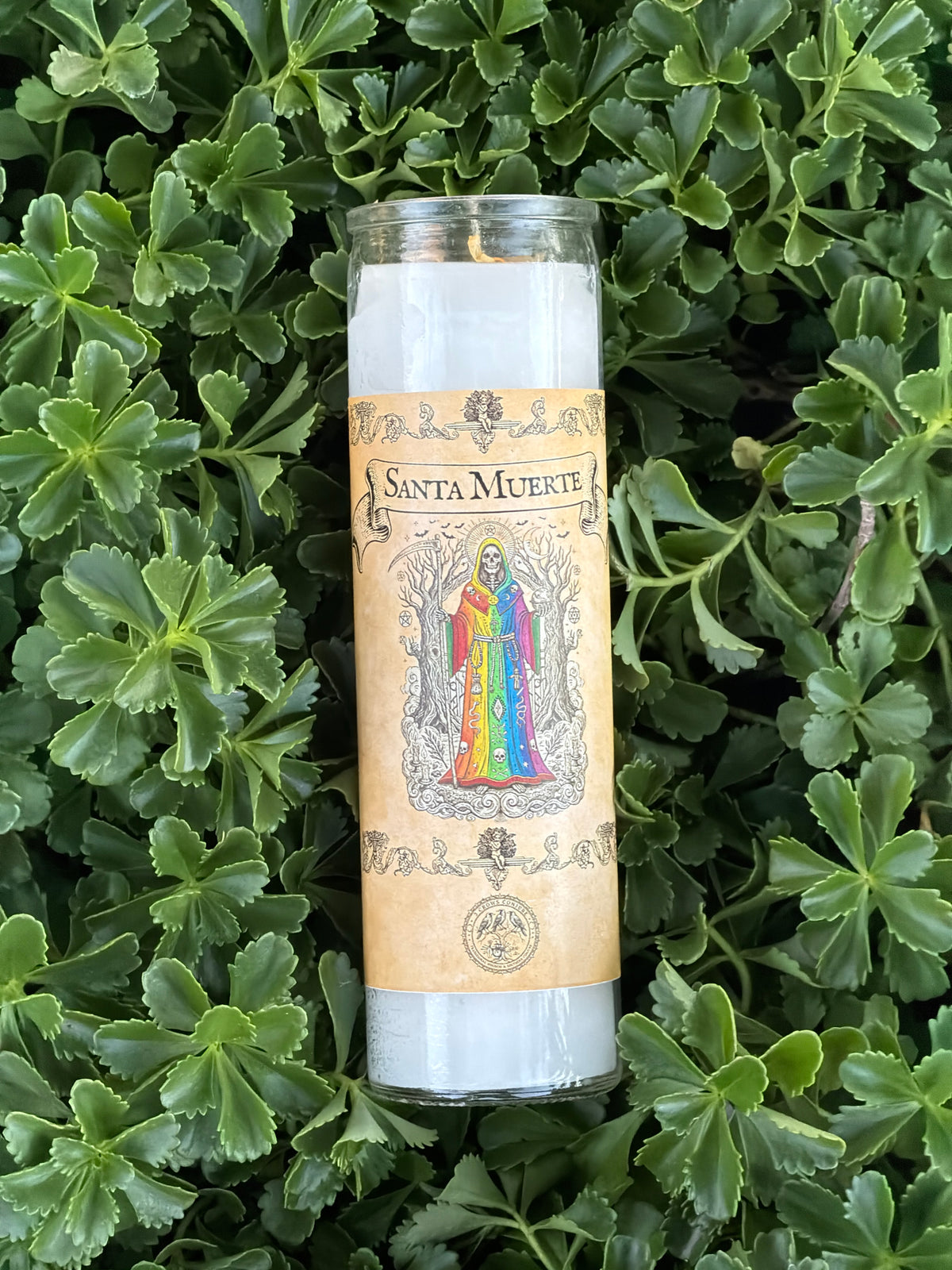 Santa Muerte (Rainbow) 7 Day Fixed Candle