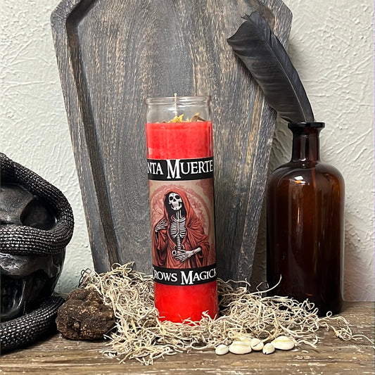 Santa Muerte (Red Robe) 7 Day Fixed Candle