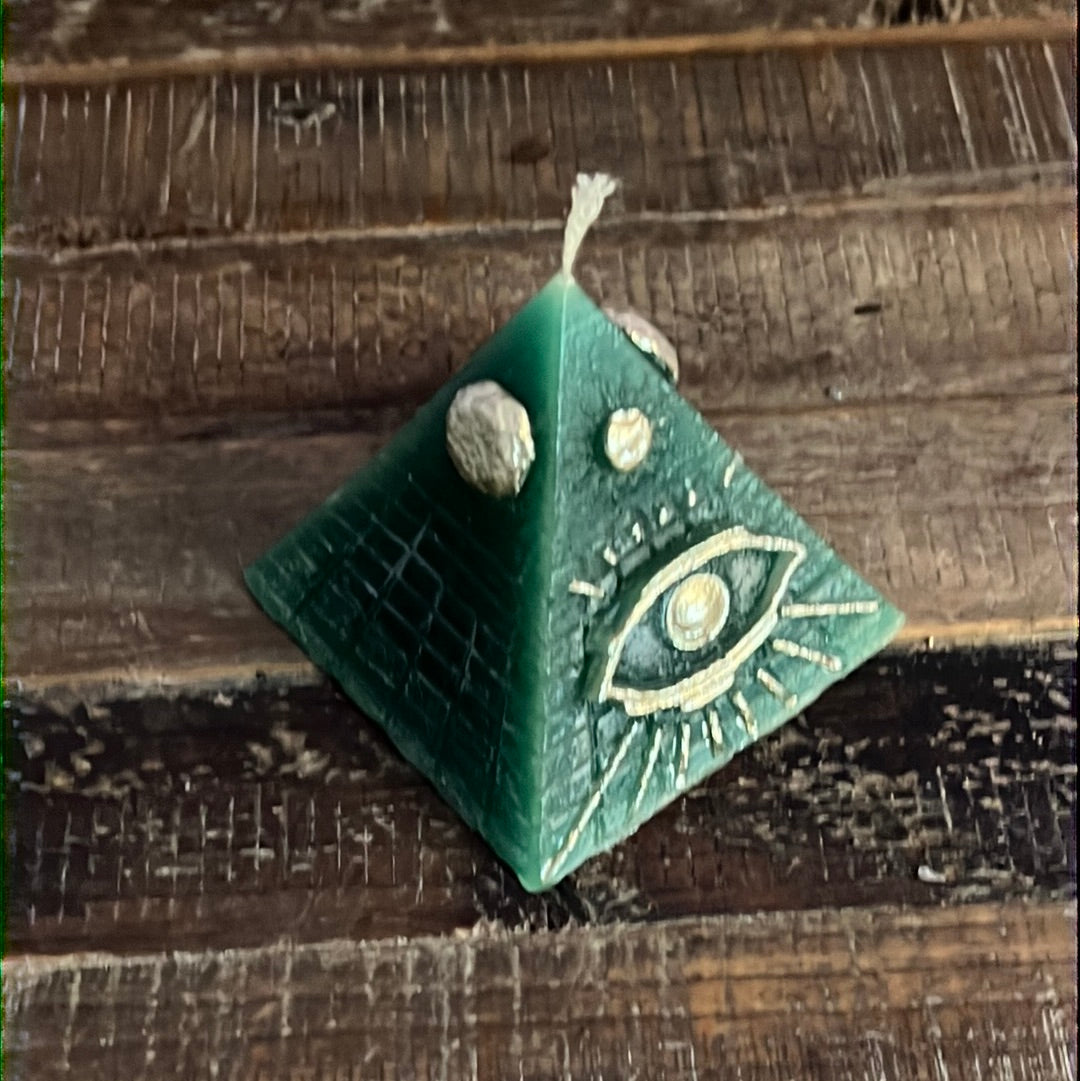Pyramid Candle w/ All Seeing Eye
